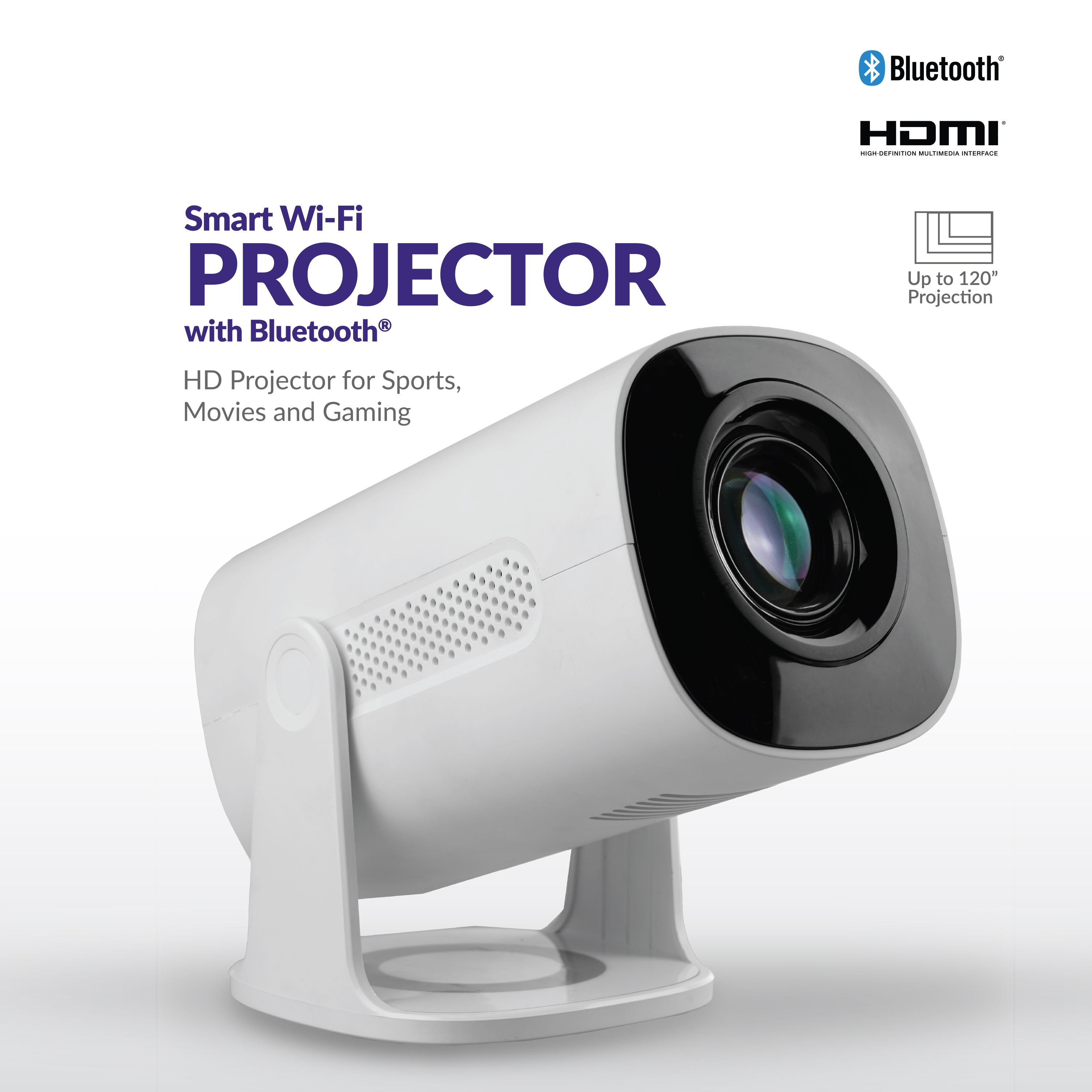 SMART WiFi Streaming Projector with Bluetooth®